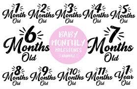 Download Baby Monthly Milestone Svg Dxf Png Eps By Svgbundlesco Thehungryjpeg Com