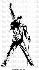 Freddie Mercury Large Wall Art Sticker Decal Sticker Wall Art Freddie Mercury Silhouette Stencil