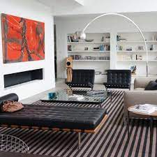 The Barcelona Couch Shares The Same Simple Elegance As His Iconic Lounge Chair Mies S Comma Modern Furniture Living Room Bauhaus Interior Living Room Interior