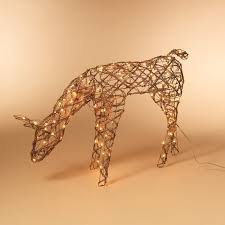 It provides you with multiple customization options. 48 Inch Wooden Twig Animated Feeding Deer Lighted Holiday Decoration One Holiday Way