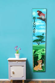Hand Painted Growth Chart Mural Growth Chart Lion King