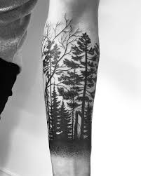 Black And White Woods Tattoo Tattoo Nature Tree Forests Woods Tat 65 Ideas In 2020 Nature Tattoo Sleeve Nature Tattoos Forest Tattoos