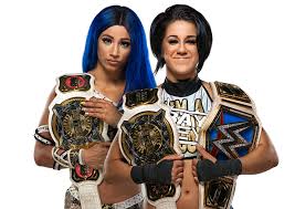 Fight # 3, the championship fight of the four teams of girls in a tag team boxing tournament. Sasha And Bayley Women S Tag Team Champs 2020 Png By Ambriegnsasylum16 On Deviantart