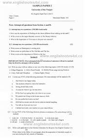 Ba English Notes Pu Uos Iub Sample Paper Syllabus English Short Stories