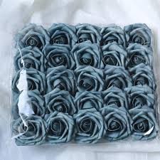 Handmade boho wrist corsage is perfect for any occasion, especially when you are in rustic weddings, festivals, vintage parties, beach, snapshot, etc. Artificial Foam Roses Dusty Blue Flowers For Wedding Vanrina