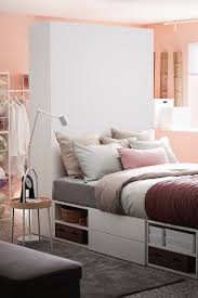 Platsa Bettgestell Mit 2 Turen 3 Schubl Weiss Fonnes Ikea Deutschland Bettgestell Einzimmerwohnung Einrichten Raumteiler