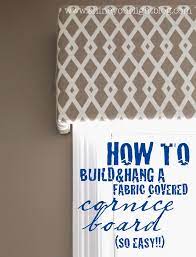 Fabric Covered Cornice Board How To Hang It Cornice Kitchen Window Treatments Diy Window