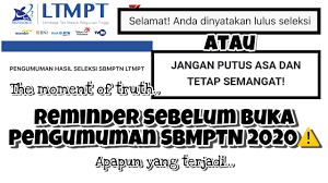 Penyemangat Kata Kata Motivasi Sebelum Buka Pengumuman Sbmptn 2020 Youtube