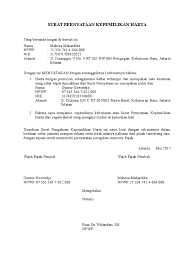 10 contoh surat perjanjian jual beli yang baik dan benar. Surat Pernyataan Kepemilikan Harta Pdf