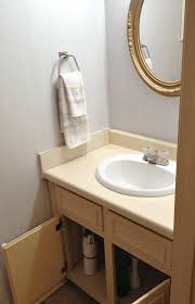 Polished limestone countertops set modern bathroom vanities aglow. 16 Diy Bathroom Countertop Ideas