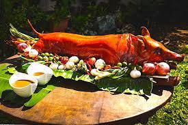 Lichen on an ancient rock. Lechon A Traditional Pork Dish From Philippines 9jafoods
