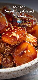Korean Sweet Soy Glazed Potatoes Gamja Bokkeum Recipe Recipe Korean Sweet Potato Korean Potato Side Dish Korean Side Dishes