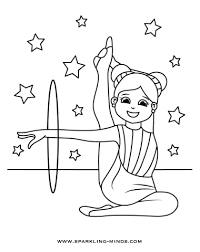 Eagle with flag coloring pages. Gymnastics Coloring Page Sparkling Minds