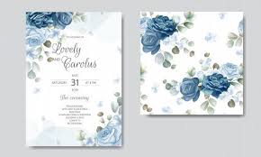 Wedding Invitation Card Template Set In 2020 Wedding Invitation Cards Floral Wedding Invitations Wedding Invitation Card Template