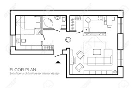 The inside layout of your home plan will also be designed to take advantage of front views. Architectural Plan Of A House Layout Of The Apartment Top View Royalty Free Cliparts Vectors And Stock Illustration Image 97929303