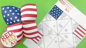 History through this fourth of july trivia printable. American Flag Cootie Catcher Printable Red Ted Art Make Crafting With Kids Easy Fun