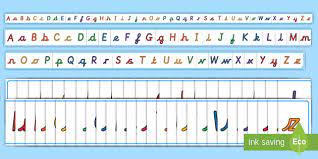This delightful alphabet line will help students learn their letters (both upper and lower case). A4 Cursive Uppercase And Lowercase Display Alphabet Line