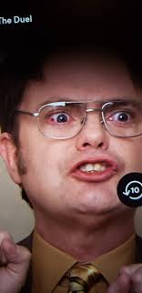 I wonder what happened to Dwight's eye? Wrong and right answers only.