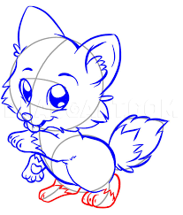 Simple wolf drawing easy for kids. How To Draw A Cute Wolf Step By Step Drawing Guide By Dawn Dragoart Com