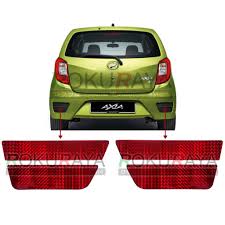 Safety & security + comparison. Perodua Axia 2014 2016 Standard E Spec G Spec Rear Back Bumper Red Reflector Stick On Red Complete Set Of 4 Pieces Shopee Malaysia