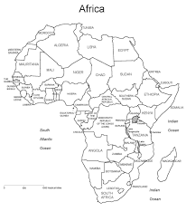 Kenya and tanzania are famed for the mass migration of wildebeests, zebra and attendant predators across. Blank Map Of Africa Large Outline Map Of Africa Whatsanswer