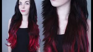 So klappt's ohne stress fürs haar. Directions Auf Braunem Haar Schwarz Lila Rot Pink Ombre Youtube
