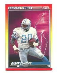 Barry sanders 1989 score rookie card is a great card to add a hall of fame running back's rookie to any collection. 1990 Score 325 Ground Force Barry Sanders Detroit Lions Ebay