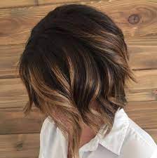 Caramel Brunette Balayage Bob With Dark Smudge Root By Aveda Artist Erin Stoner Hair Styles Fall Hair Color For Brunettes Balayage Hair