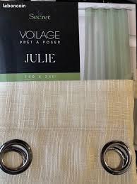 Lot de 2 voilages effet lin Julie sable 140/240