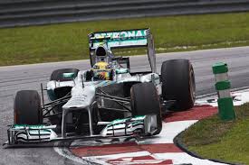 Lewis Hamilton In The Mercedes At Sepang Hamilton F1 2013 Racing