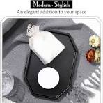 Shinowa 20,3cm Bandeja Pequeña Decorativa de Resina, Plato Organizador  Antideslizante para Organización de Cuarto de Baño, Tocador, Cocina, para  ...
