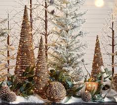 Light Up Grapevine Cone Trees In 2020 Christmas Table Centerpieces Natural Christmas Decor Pottery Barn Christmas