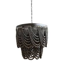 3r Studio Black Metal And Wood Bead Chandelier Da7756 Bellacor Wooden Bead Chandelier Wood Bead Chandelier Wood Chandelier