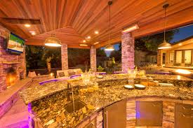Outdoor Kitchen Pendant Lights Paradise Restored Landscaping