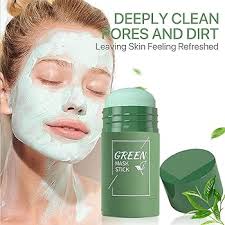 Green Tea Cleansing Mask Stick, Blackhead Remover Green Mask Stick Poreless  Deep Cleanse Purifying Clay Stick Mask Skin Care,Anti-Acne Facial Pore  Cleanser Oil Control For All Skin Types (2 Pack) : Buy