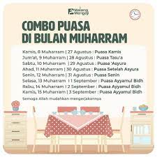Keutamaan melakukan puasa tasua dan asyura adalah menebus dosa pada setahun sementara puasa asyura setiap tanggal 10 muharram. Combo Puasa Di Bulan Muharram Al Qolam Mushaf Maqomat Facebook