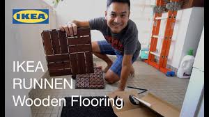Balcony Makeover Ikea Runnen Wooden Flooring Installation Youtube