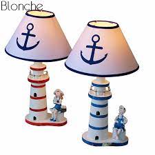 Check spelling or type a new query. Mediterranean Style Lighthouse Desk Table Lamp Study Reading Light Children Boy And Girl Bedside Lamp Home Decor Eu Plug Dimming Desk Lamps Aliexpress