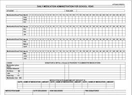 Sample Medication Record Form Templates Printable Medical