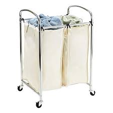 The bags are made of sturdy canvas and not some material that will easily tear. Seville Classics Mobile 2 Compact Laundry Hamper Sorter Bag Cart Chrome Buy Online In Bahamas At Bahamas Desertcart Com Productid 22867564