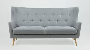 Tolle angebote das ganze jahr bei conforama! Sofa 3 Sitzer Kamma Retro Couch Polstermobel Stoff Hellgrau