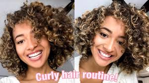 This hair color will also add dimension to a short sleek bob and will look great in both straight and curly hairstyles. Wash And Go 3a 3b Curly Hair Routine Post Blonde Pintura Highlights Youtube