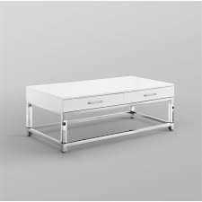 From classic wood to contemporary acrylic, find materials and silhouettes that suit your space. Posh Briar 2 Drawer Metal Coffee Table With Acrylic Legs In White Chrome Ct159 09we Cx