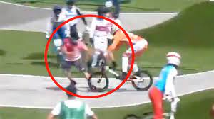 Bmx medal favourite connor fields was carried off the course on a stretcher after a terrifying crash earlier. 0dvdr96dp4tybm