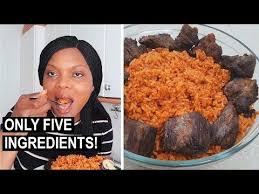 Cook With Me 5 Ingredient Smoky Party Jollof Rice Flo Chinyere Youtube African Food Cooking All Nigerian Recipes