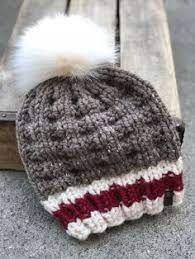 Hand Knit Chunky Woo Loom Knitting Projects Knitted Hats Baby Hats Knitting