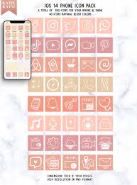 Hand Drawn Blush Ios 14 Iphone And Android App Icons Etsy Android App Icon Themes App Mobile App Icon