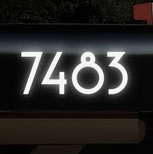 These numbers can be used for personal or business mailboxes. Reflective Mailbox Numbers Decal Seward Street Studios