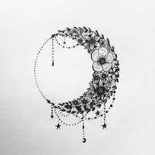 Set of hand drawn suns with faces half moons and stars tattoo. 64 Beautiful Crescent Moon Tattoos With Meaning