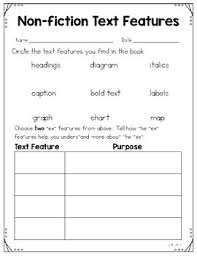 free nonfiction text features graphic organizers